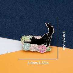 Colorful Cat Brooch Pin