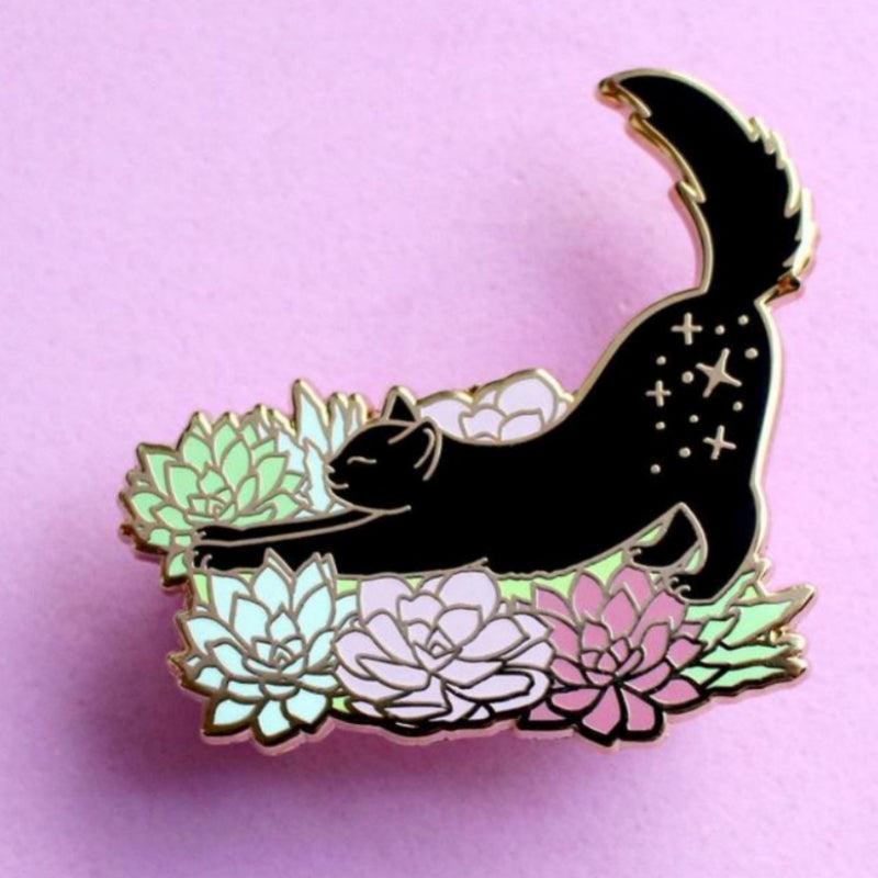 Colorful Cat Brooch Pin