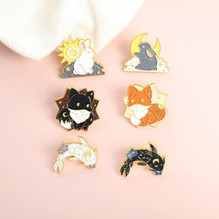 Lover & Fish Men's Brooch Kitten Pin