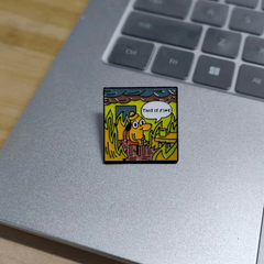 This Is Fine Cartoon Brooch