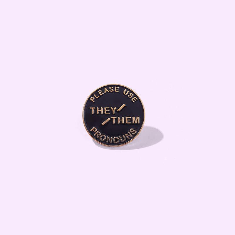 Alloy Brooch With English Letters Ins