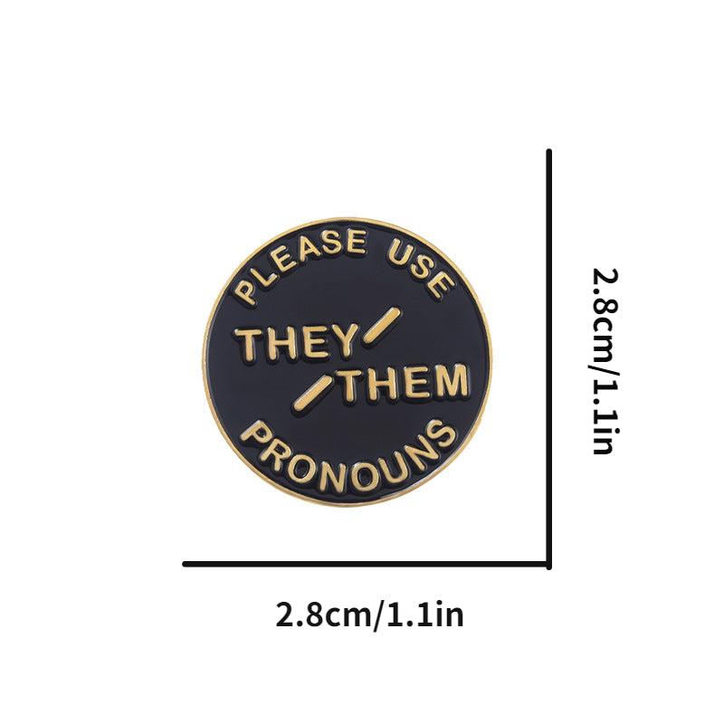 Alloy Brooch With English Letters Ins