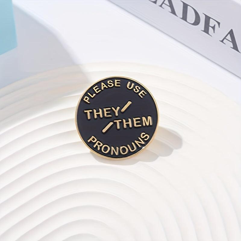 Alloy Brooch With English Letters Ins