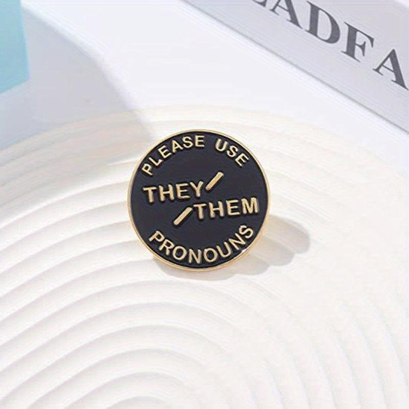 Alloy Brooch With English Letters Ins
