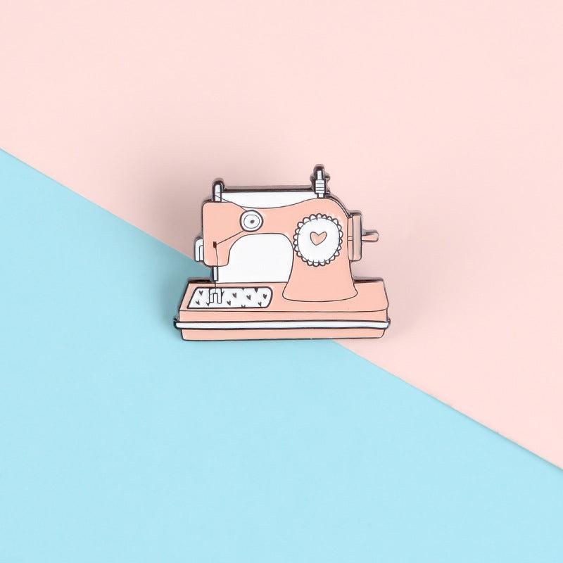 Sewing Machine Brooch Men's Pin