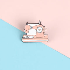 Sewing Machine Brooch Men's Pin