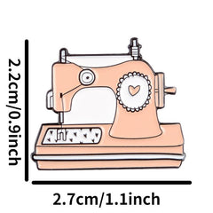 Sewing Machine Brooch Men's Pin