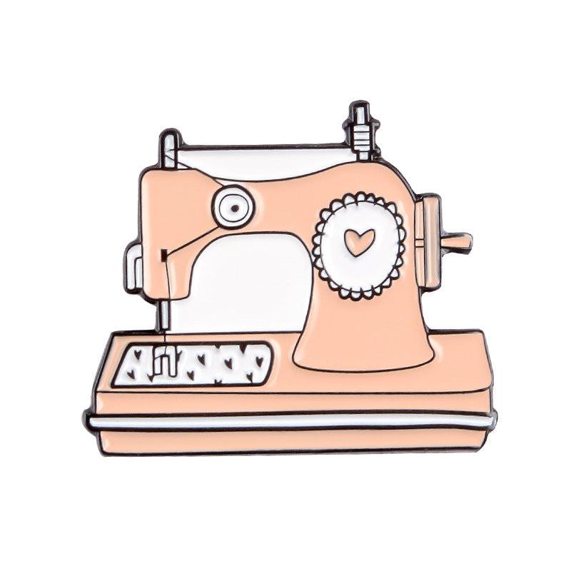 Sewing Machine Brooch Men's Pin