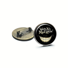 Mad Here Smile Face Brooch Pin Hat Accessories