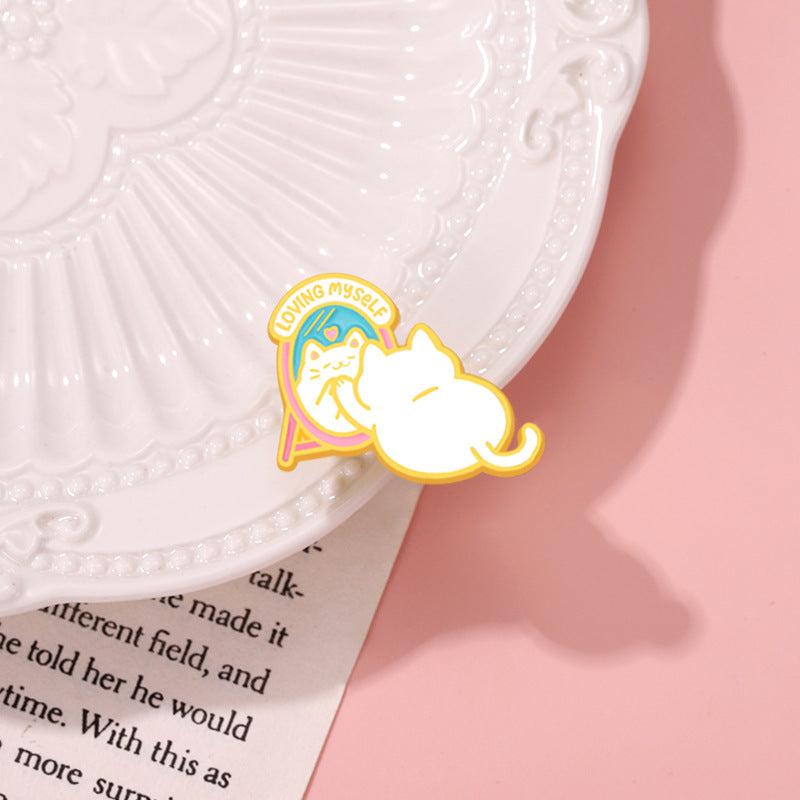 Cat Brooch Mirror Design