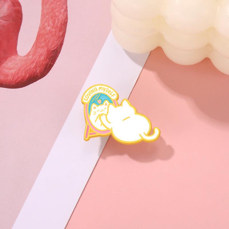Cat Brooch Mirror Design
