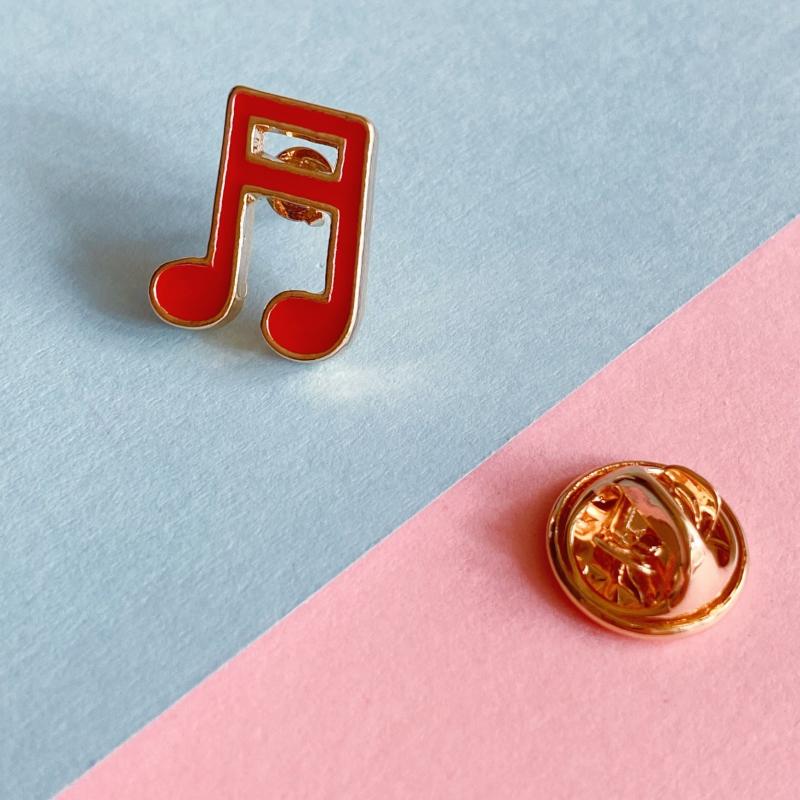 Music Series Brooches for Jeans Baguette Hat Pencil Shoes Makeup