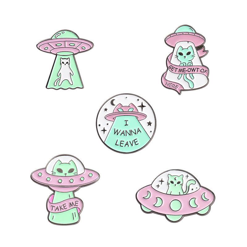 Creative Cartoon Space Alloy Brooch