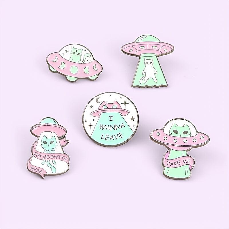 Creative Cartoon Space Alloy Brooch