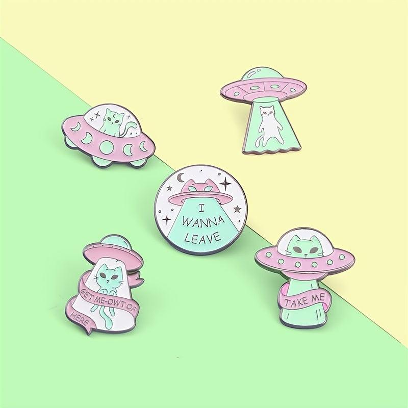 Creative Cartoon Space Alloy Brooch