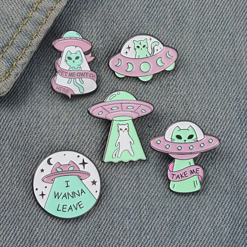 Creative Cartoon Space Alloy Brooch