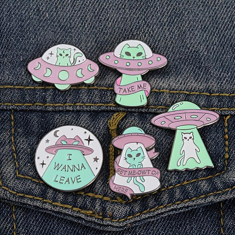 Creative Cartoon Space Alloy Brooch
