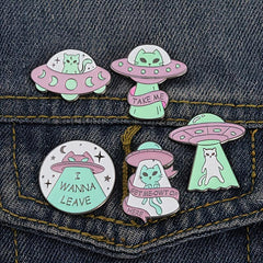 Creative Cartoon Space Alloy Brooch