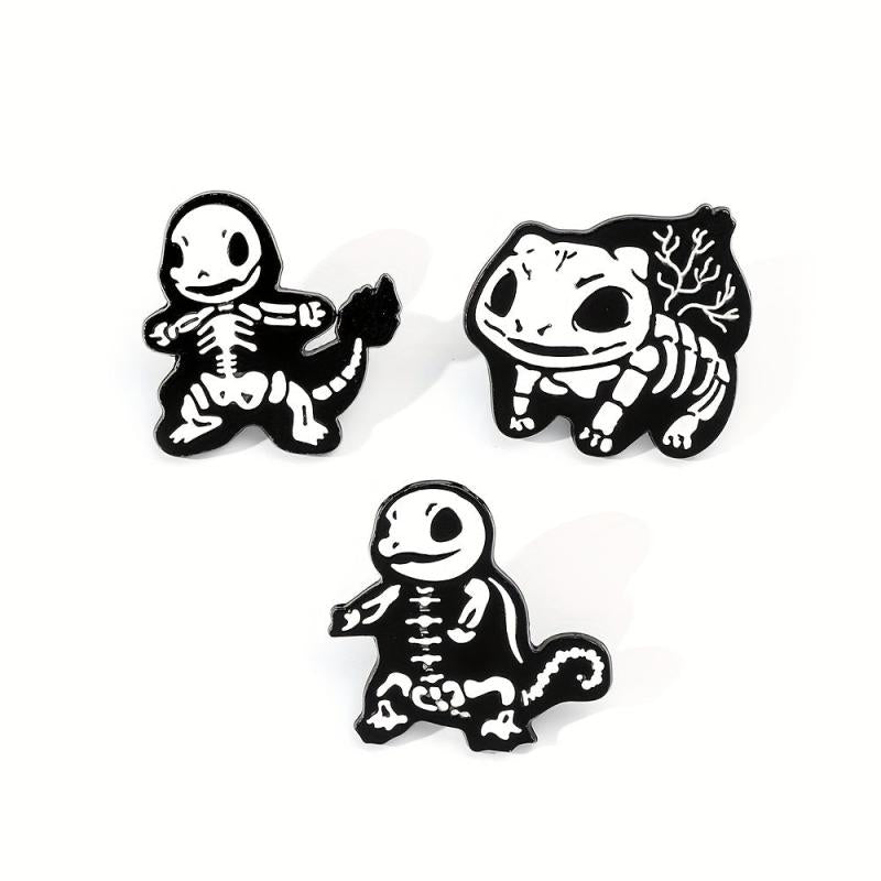 3pcs Skeleton Baby Iron On Patches Sew On Embroidered Applique Repair