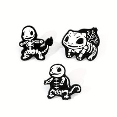3pcs Skeleton Baby Iron On Patches Sew On Embroidered Applique Repair