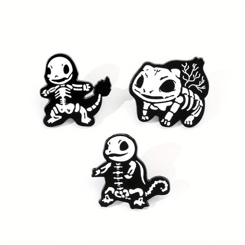 3pcs Skeleton Baby Iron On Patches Sew On Embroidered Applique Repair