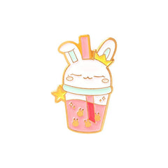 Rabbit Flavor Pearl Milk Tea Brooch