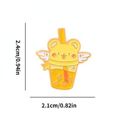 Rabbit Flavor Pearl Milk Tea Brooch