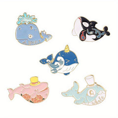 Humpback Whale Tail On The Sea Enamel Pin Badges