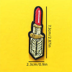 7 Pcs Cartoon Embroidery Patches For Men - Iron/Sew On Backing - Small Size