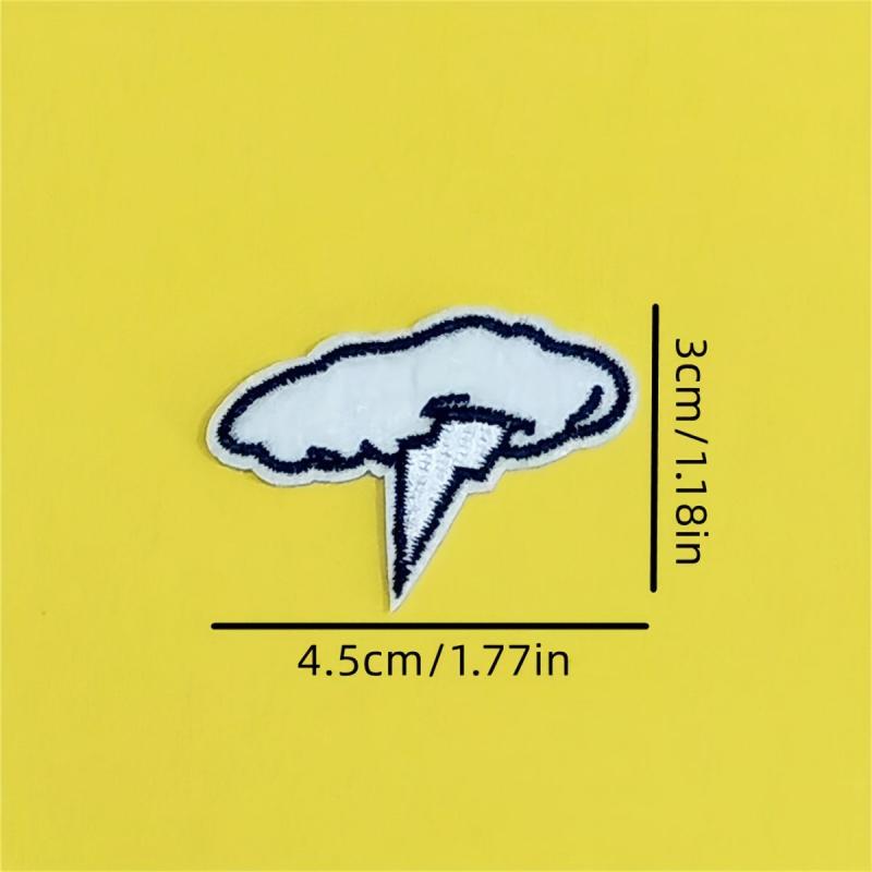 7 Pcs Cartoon Embroidery Patches For Men - Iron/Sew On Backing - Small Size