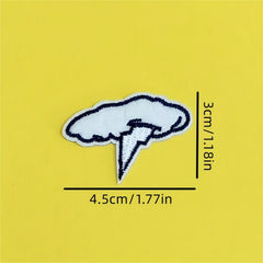 7 Pcs Cartoon Embroidery Patches For Men - Iron/Sew On Backing - Small Size