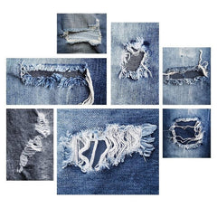 1pc Embroidery Pattern Denim Adhesive Repair Patches Cut Sheet