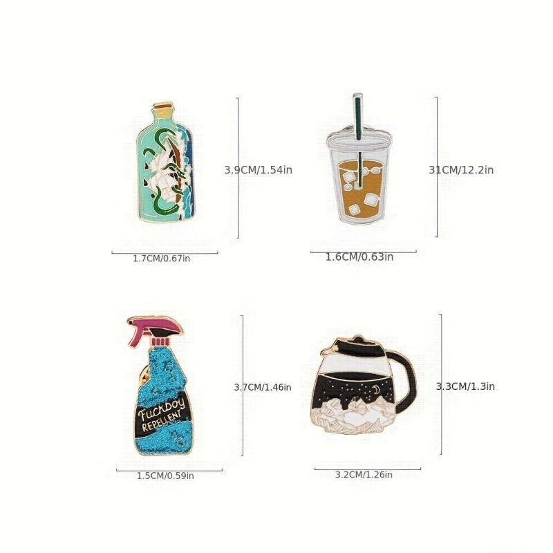 Sea Monster Enamel Lapel Pin in Bottle
