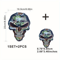 Skull Patches Iron On Sticker Dead Heat Transfer Decals Jackets Backpacks
