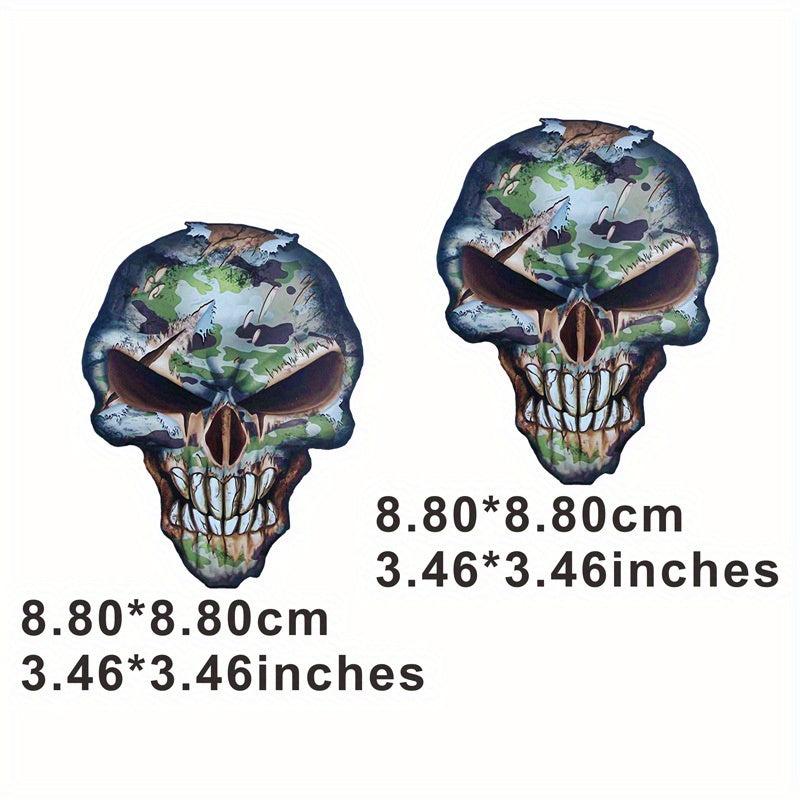 Skull Patches Iron On Sticker Dead Heat Transfer Decals Jackets Backpacks