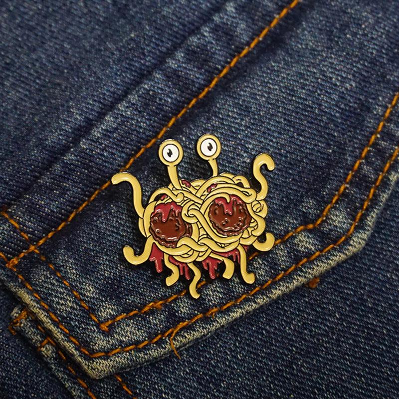 Creative Flying Spaghetti Monster Brooch