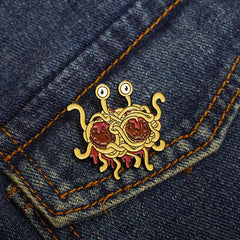 Creative Flying Spaghetti Monster Brooch
