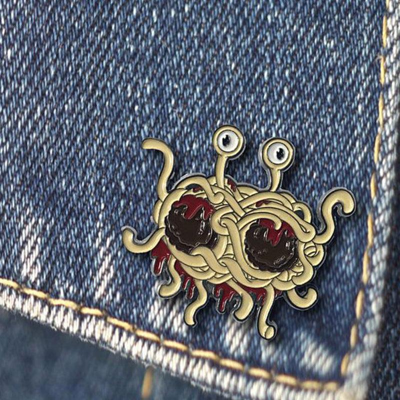 Creative Flying Spaghetti Monster Brooch