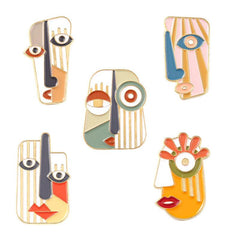 Men's Unique Face Pattern Zinc Alloy Pin