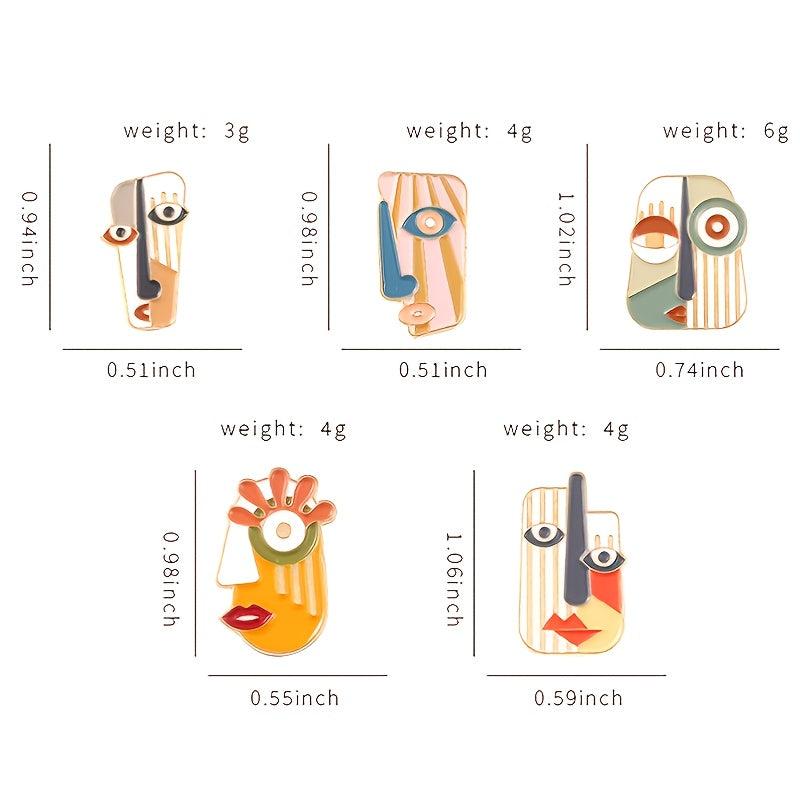 Men's Unique Face Pattern Zinc Alloy Pin