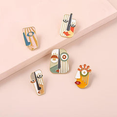 Men's Unique Face Pattern Zinc Alloy Pin