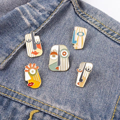 Men's Unique Face Pattern Zinc Alloy Pin