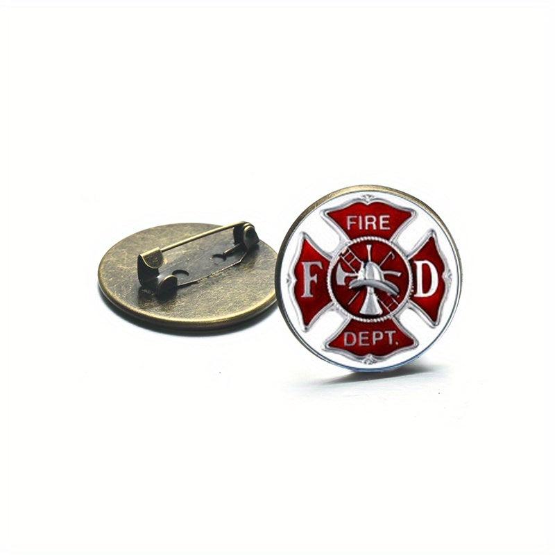 Firefighter Gift Set Brooch And Tie Clip
