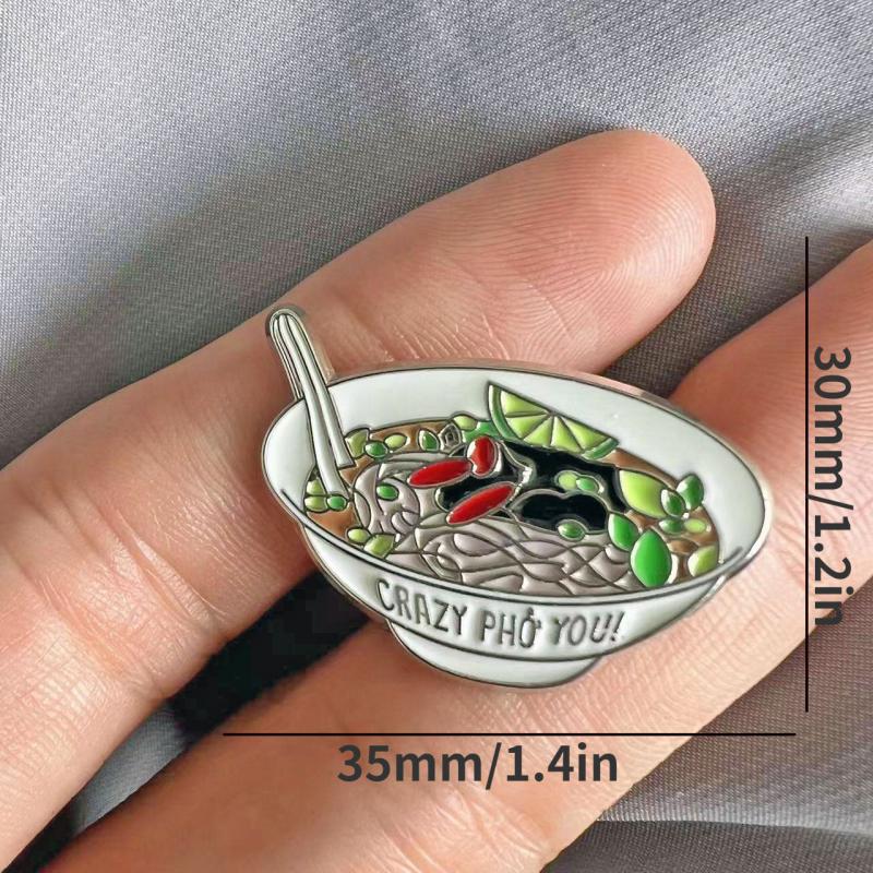 Cactus Noodle Frog Enamel Pin For Men