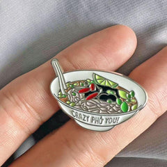 Cactus Noodle Frog Enamel Pin For Men