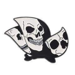Skull Butterfly Brooch Men Creative Pins