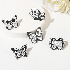 Skull Butterfly Brooch Men Creative Pins