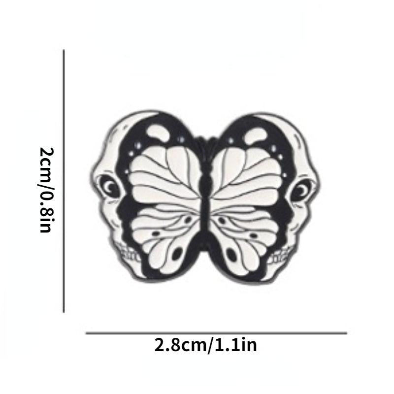 Skull Butterfly Brooch Men Creative Pins
