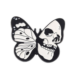 Skull Butterfly Brooch Men Creative Pins
