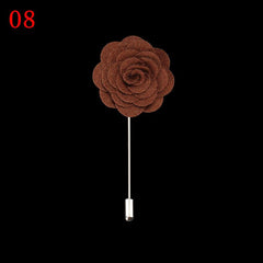 Chest Flower Two Tone Collar Suit Brooch Wedding Pin